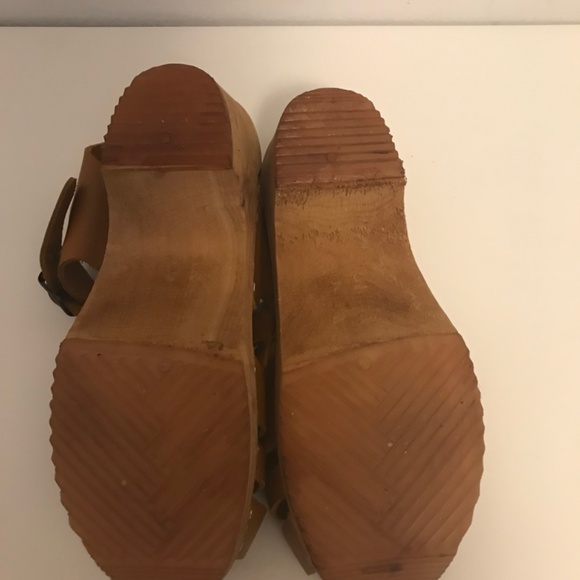 MIA Emily Clog T-Strap Sandals Tan Leather size 6 (36) - Picture 4 of 9